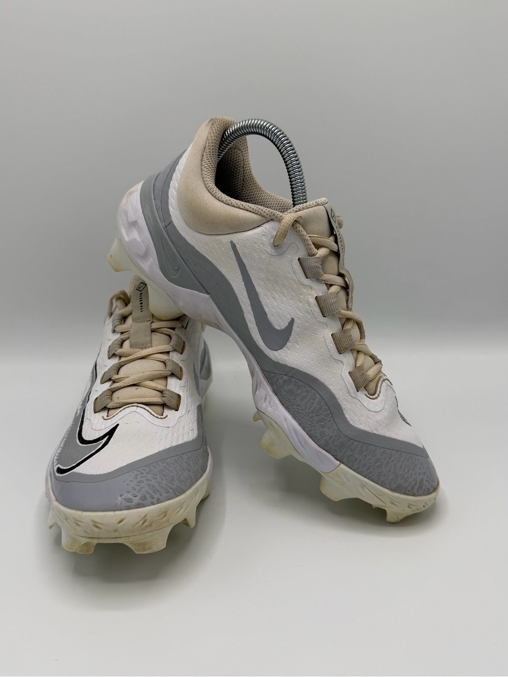 Nike Men’s White and Gray Athletic Cleats